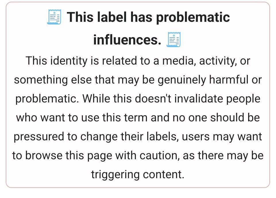 this label has problematic influences