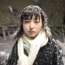girl under the snow