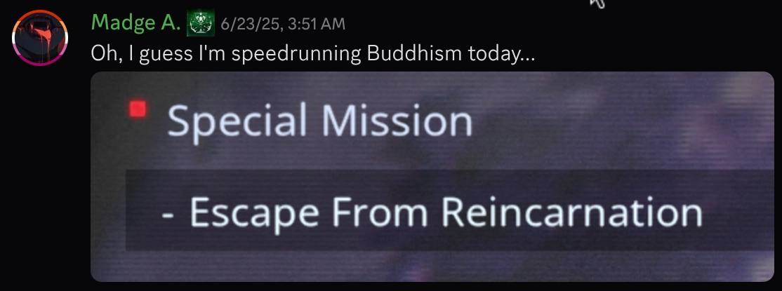 ptn level with the special challenge 'escape from reincarnation'