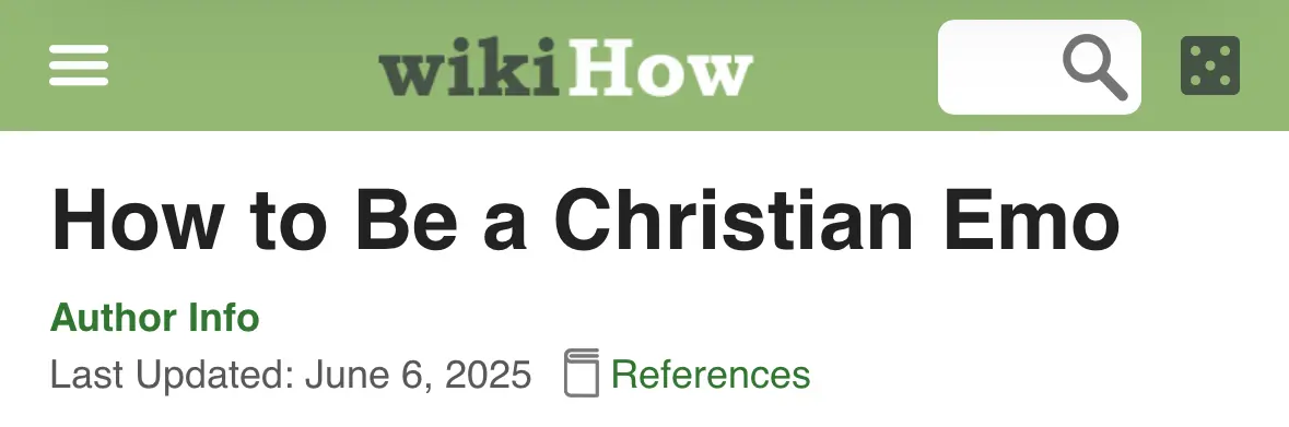 wikihow to be a christian emo